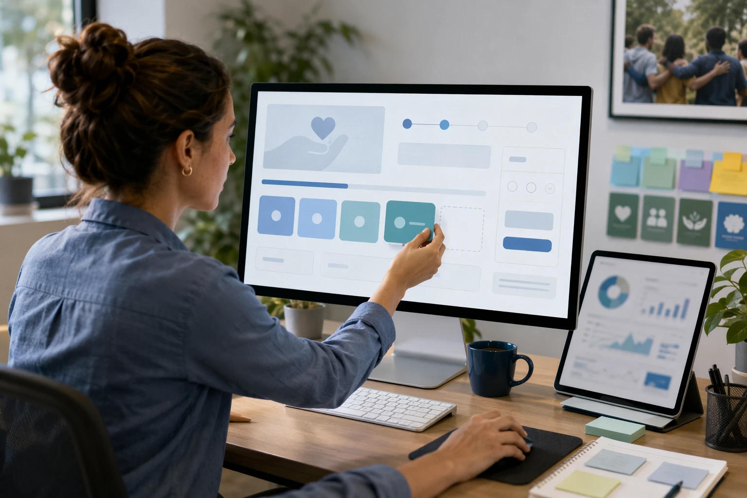 Fundraiser adjusting donation suggestion buttons on desktop
