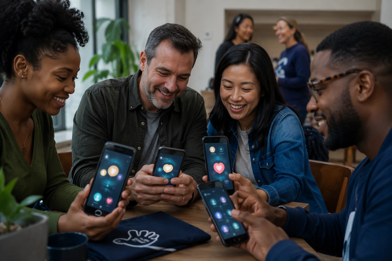 Donors reviewing a nonprofit donation page with live supporter activity on phones