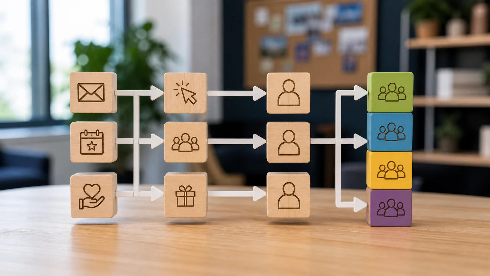 Donor segmentation workflow with data charts