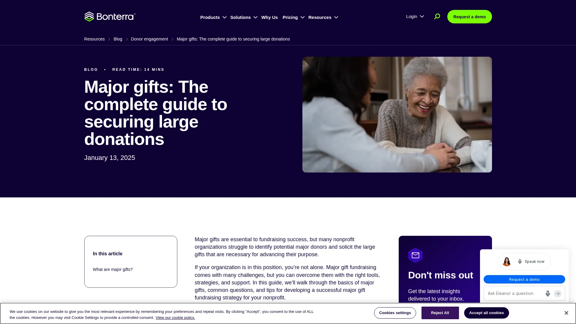 Major gifts