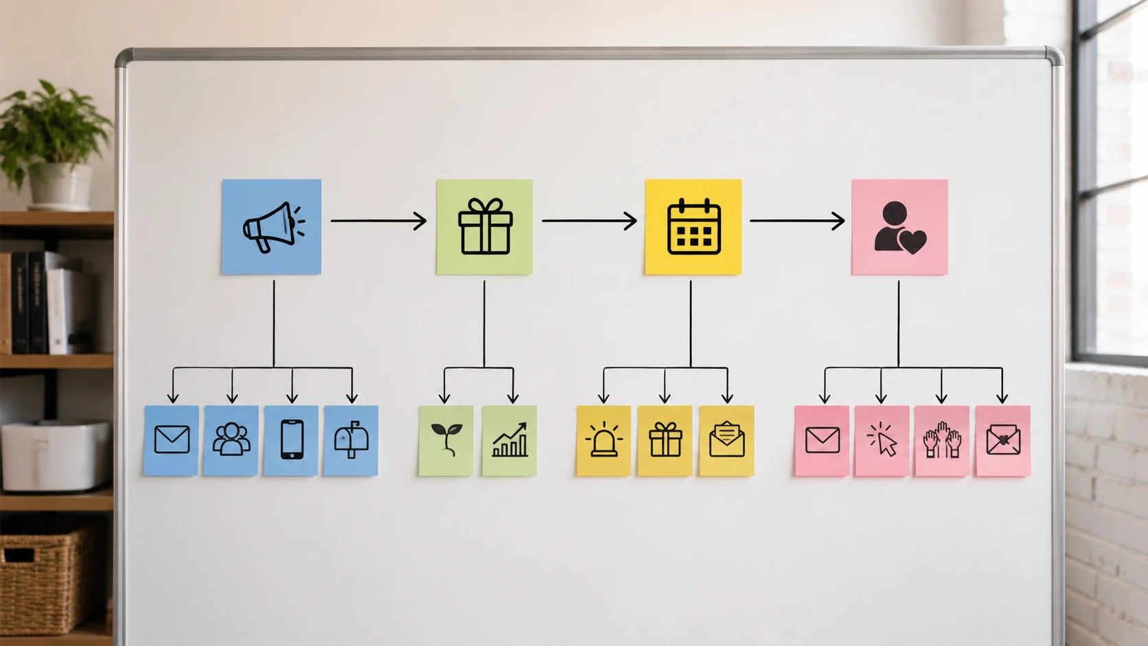 Flowchart diagram of donor signals and follow-up actions