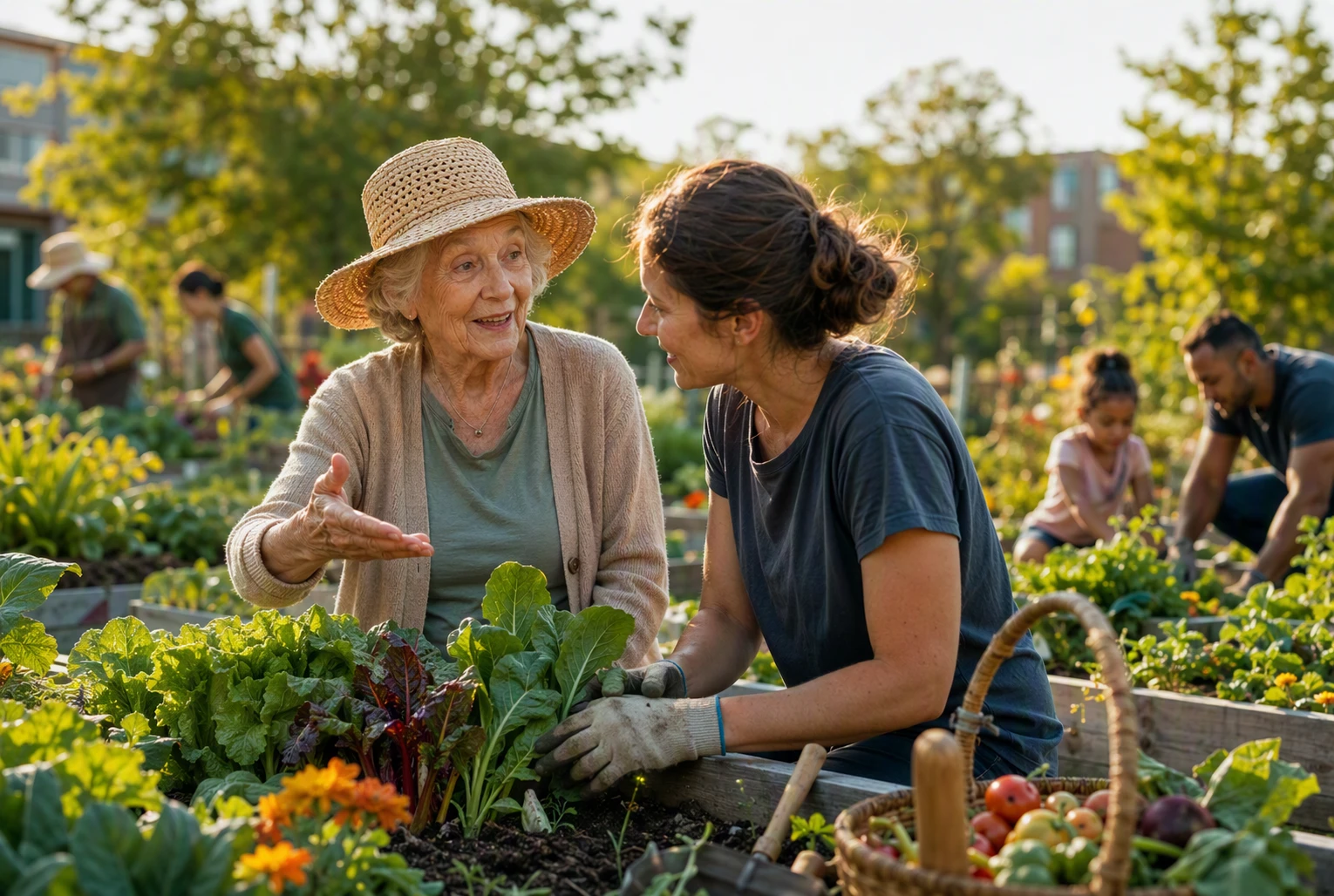 Elderly donor shares legacy story in garden with volunteer